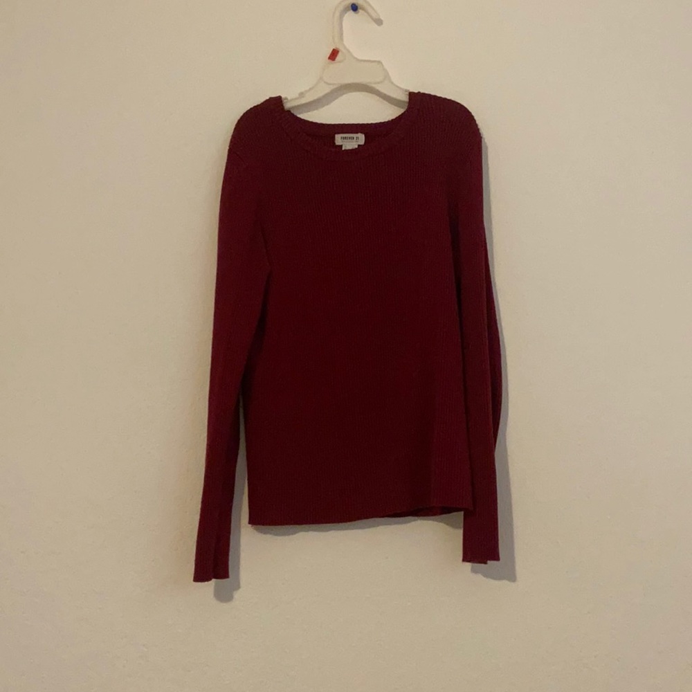Forever 21 maroon long sleeve shirt